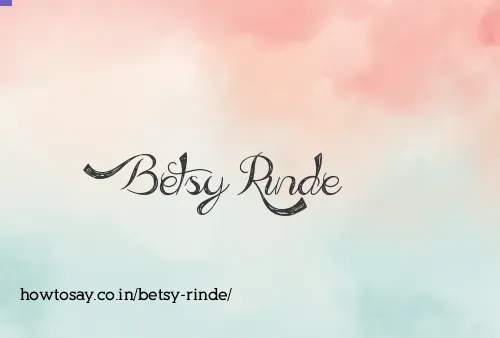 Betsy Rinde