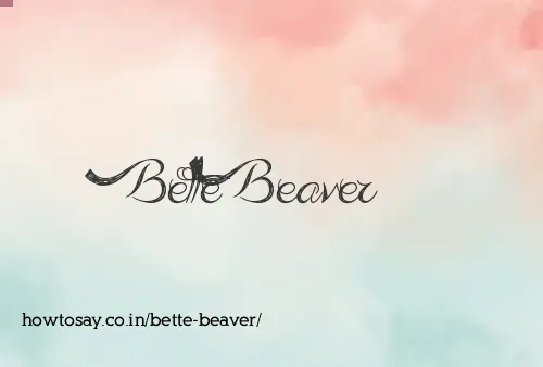 Bette Beaver
