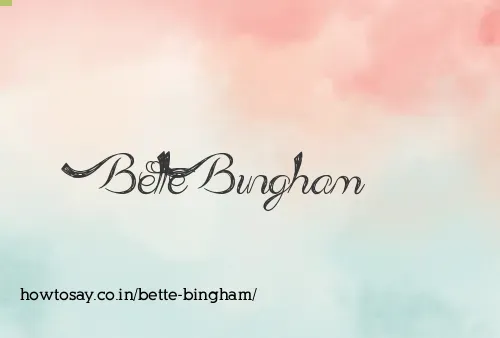Bette Bingham