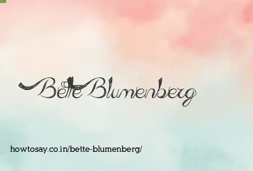 Bette Blumenberg