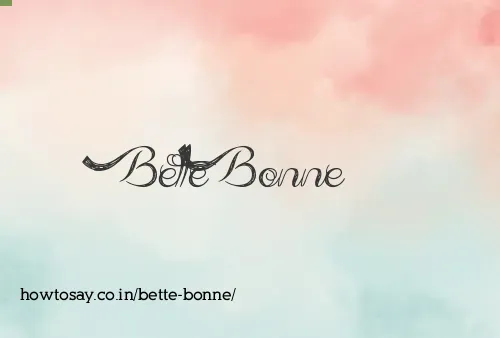 Bette Bonne