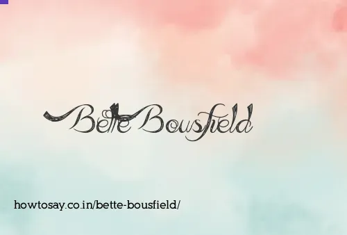 Bette Bousfield