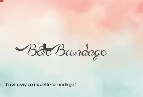 Bette Brundage