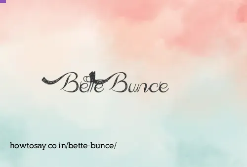 Bette Bunce