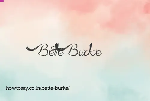 Bette Burke