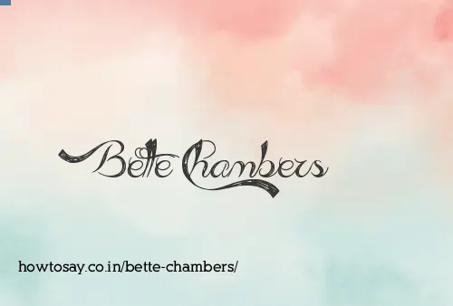 Bette Chambers