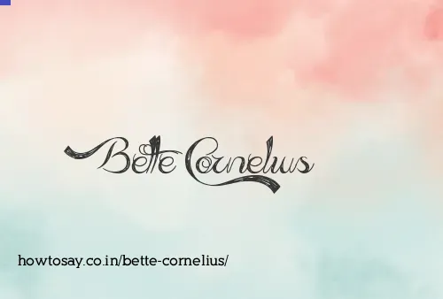 Bette Cornelius