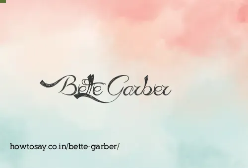 Bette Garber