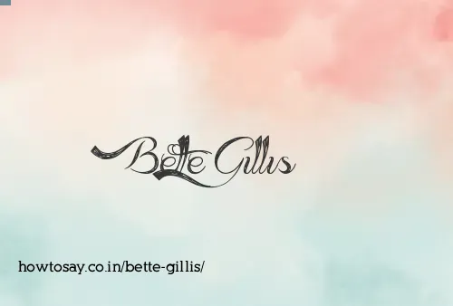 Bette Gillis