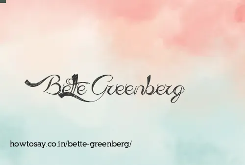 Bette Greenberg