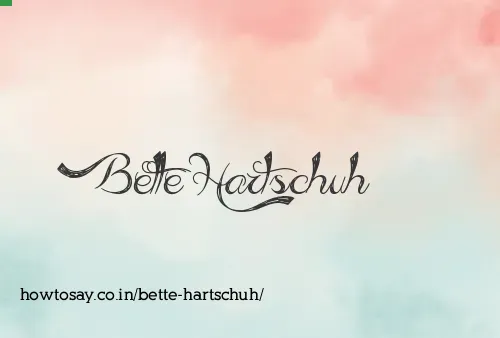 Bette Hartschuh