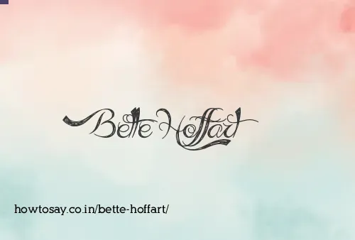 Bette Hoffart