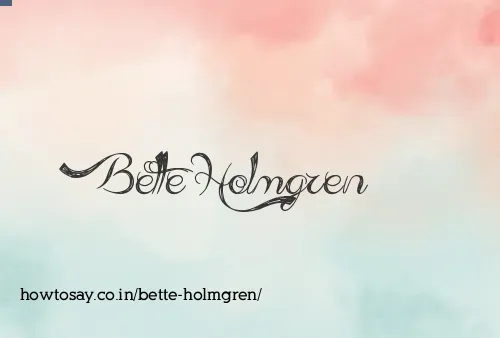 Bette Holmgren