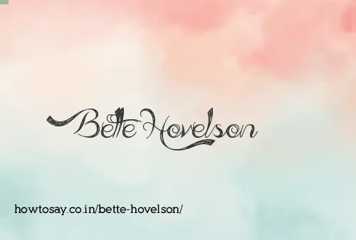Bette Hovelson