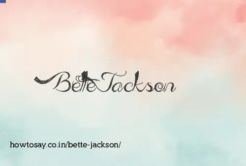 Bette Jackson