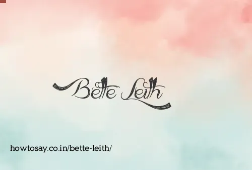 Bette Leith