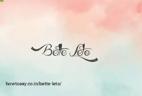 Bette Leto