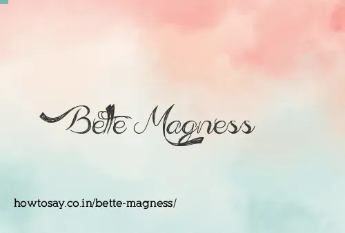 Bette Magness