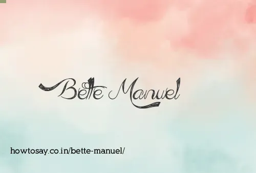Bette Manuel