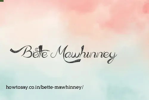 Bette Mawhinney