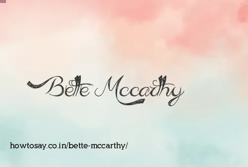 Bette Mccarthy