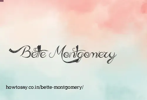 Bette Montgomery