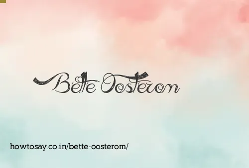 Bette Oosterom
