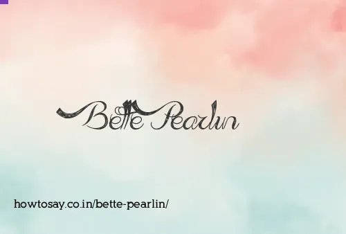 Bette Pearlin