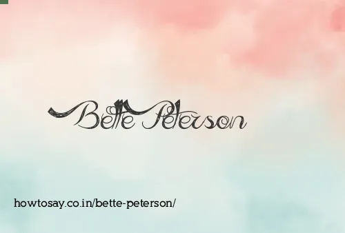 Bette Peterson