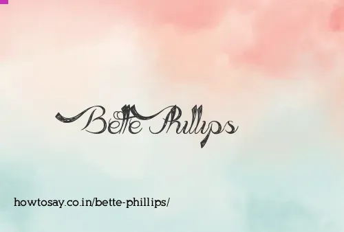 Bette Phillips