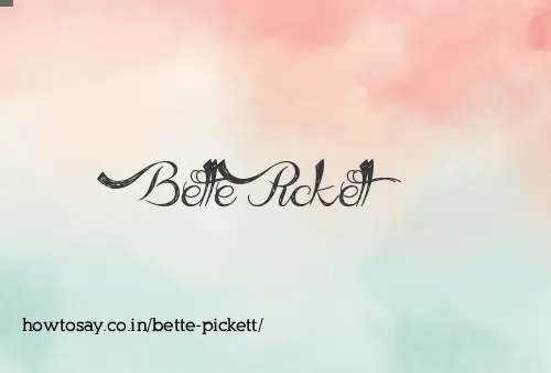 Bette Pickett