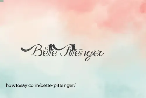 Bette Pittenger