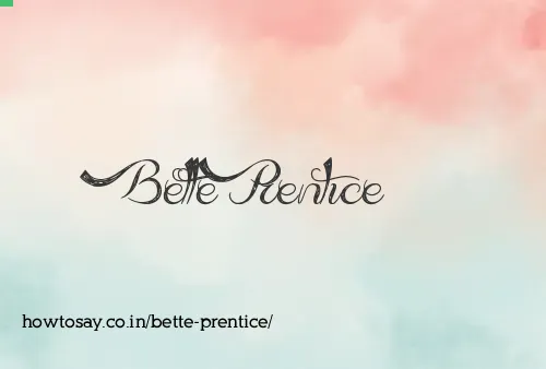 Bette Prentice