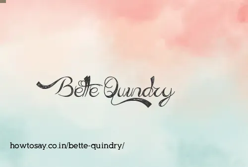 Bette Quindry
