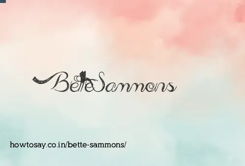 Bette Sammons