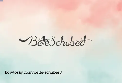 Bette Schubert