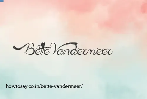 Bette Vandermeer