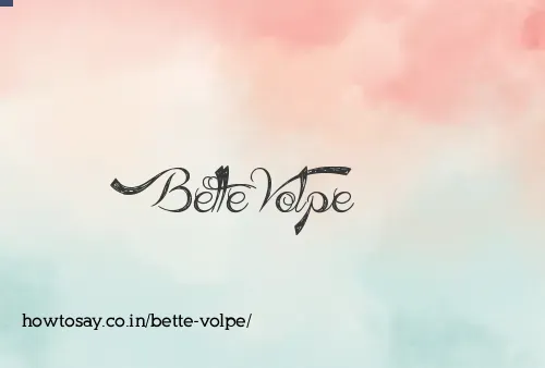 Bette Volpe