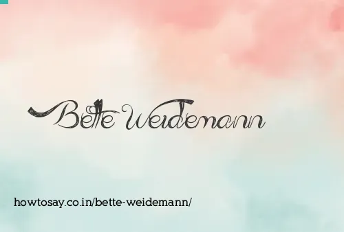 Bette Weidemann