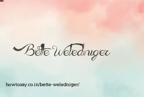Bette Weledniger