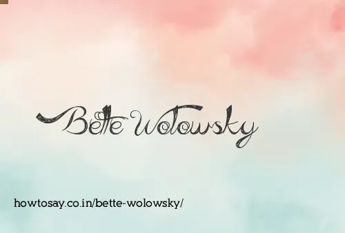 Bette Wolowsky