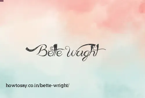 Bette Wright