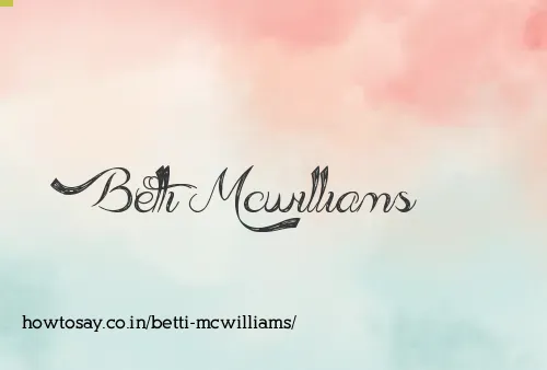 Betti Mcwilliams