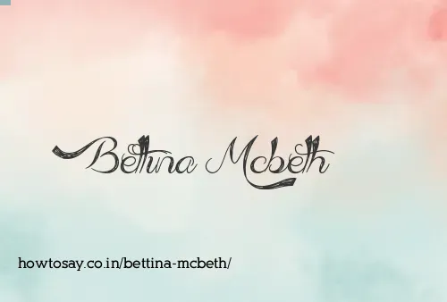 Bettina Mcbeth