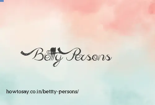 Bettty Persons