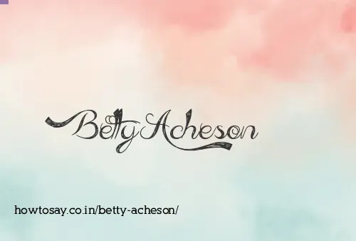 Betty Acheson