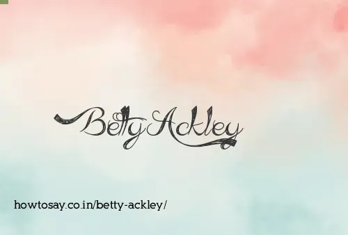 Betty Ackley