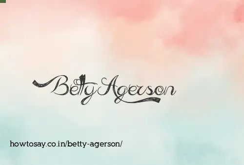 Betty Agerson