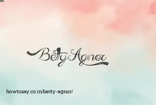 Betty Agnor