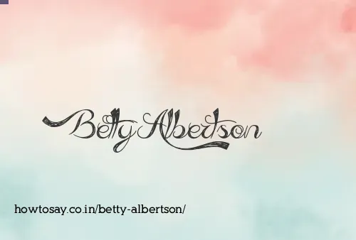 Betty Albertson
